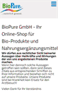 Mobile Screenshot of biopure.de